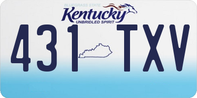 KY license plate 431TXV