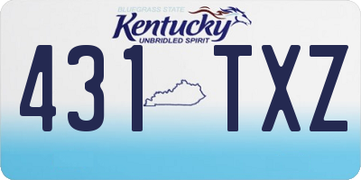 KY license plate 431TXZ