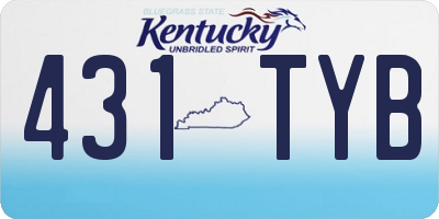 KY license plate 431TYB