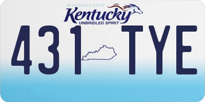 KY license plate 431TYE