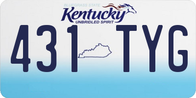 KY license plate 431TYG