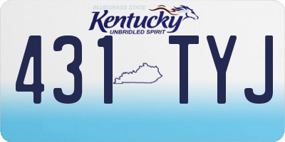 KY license plate 431TYJ