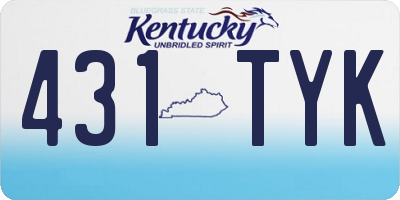 KY license plate 431TYK