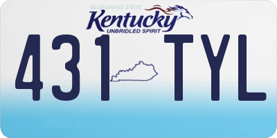KY license plate 431TYL