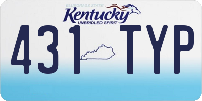 KY license plate 431TYP