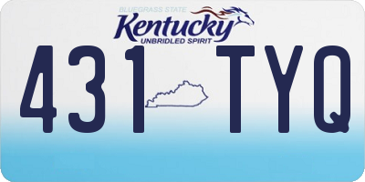 KY license plate 431TYQ