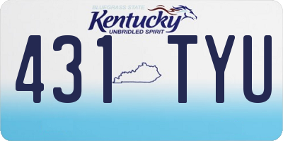 KY license plate 431TYU