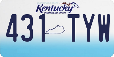 KY license plate 431TYW
