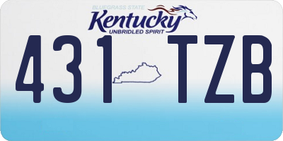 KY license plate 431TZB