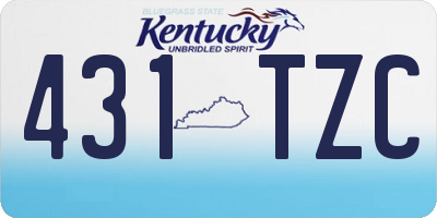 KY license plate 431TZC