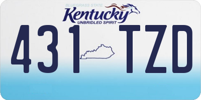 KY license plate 431TZD