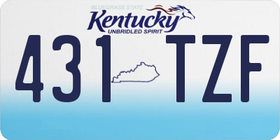 KY license plate 431TZF