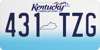 KY license plate 431TZG