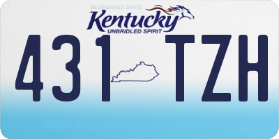 KY license plate 431TZH
