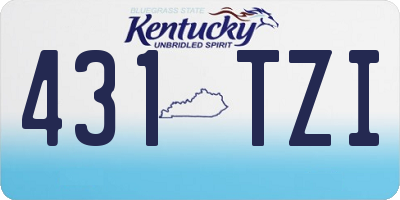 KY license plate 431TZI