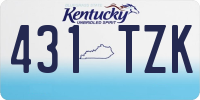 KY license plate 431TZK