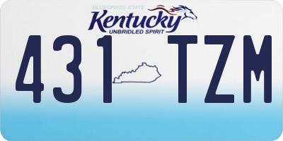 KY license plate 431TZM