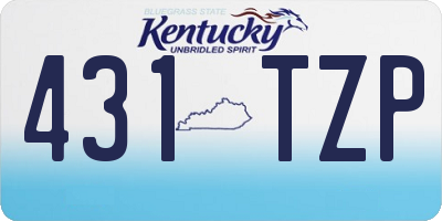 KY license plate 431TZP