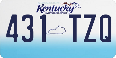 KY license plate 431TZQ