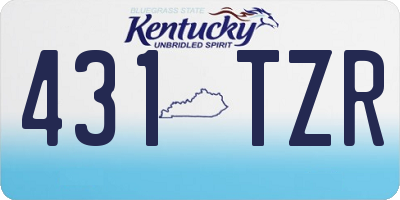 KY license plate 431TZR