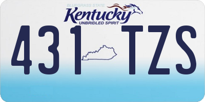 KY license plate 431TZS
