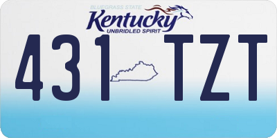 KY license plate 431TZT