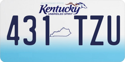 KY license plate 431TZU