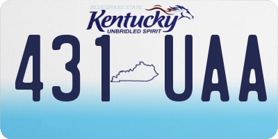 KY license plate 431UAA