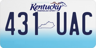 KY license plate 431UAC