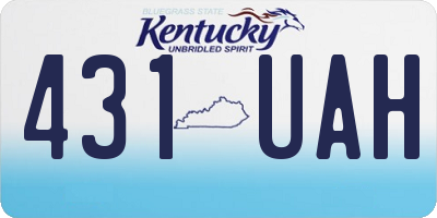 KY license plate 431UAH