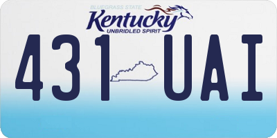 KY license plate 431UAI