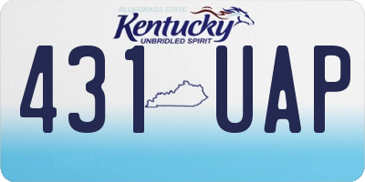 KY license plate 431UAP