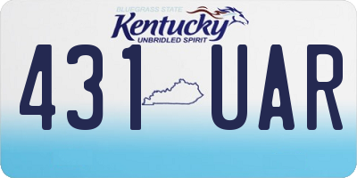 KY license plate 431UAR