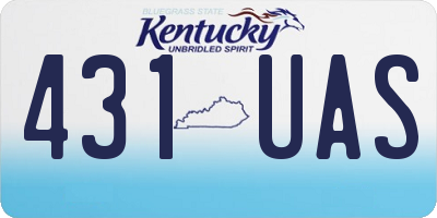 KY license plate 431UAS