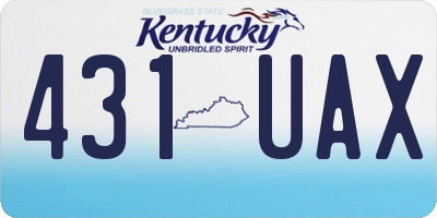 KY license plate 431UAX