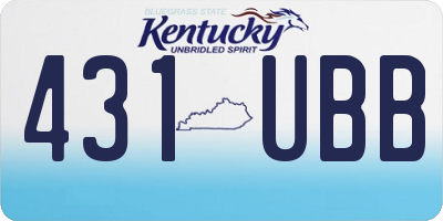 KY license plate 431UBB