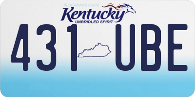 KY license plate 431UBE