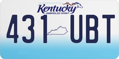KY license plate 431UBT