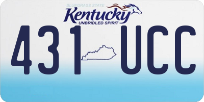 KY license plate 431UCC