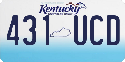 KY license plate 431UCD