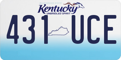 KY license plate 431UCE