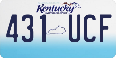 KY license plate 431UCF