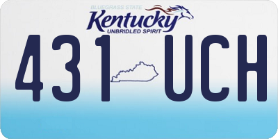 KY license plate 431UCH