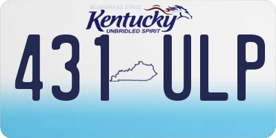 KY license plate 431ULP