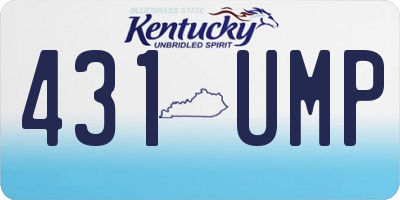KY license plate 431UMP