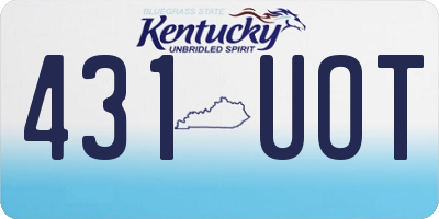 KY license plate 431UOT