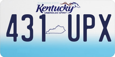 KY license plate 431UPX