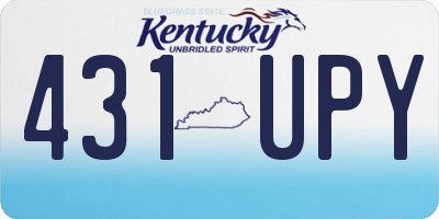 KY license plate 431UPY