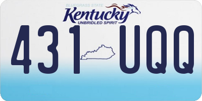 KY license plate 431UQQ