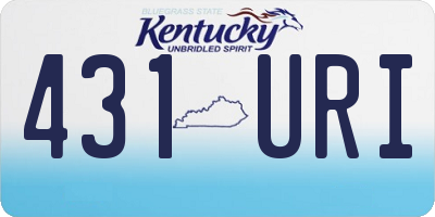 KY license plate 431URI